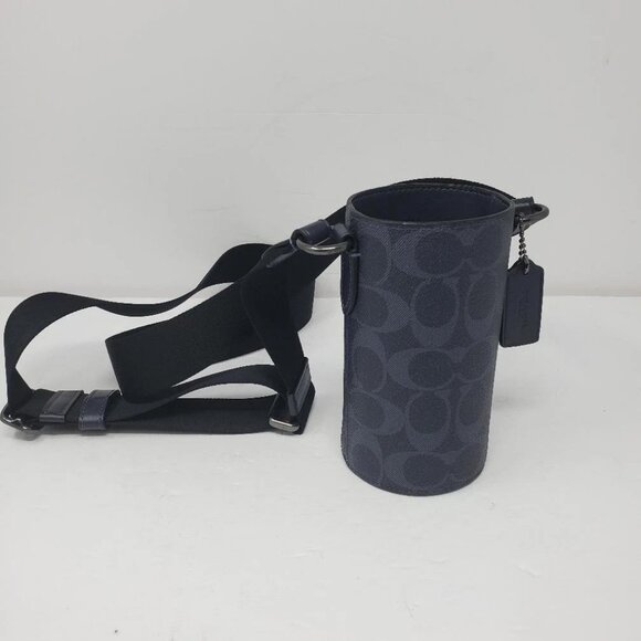 COACH WATER BOTTLE CROSSBODY DARK NAVY - Picture 1 of 7